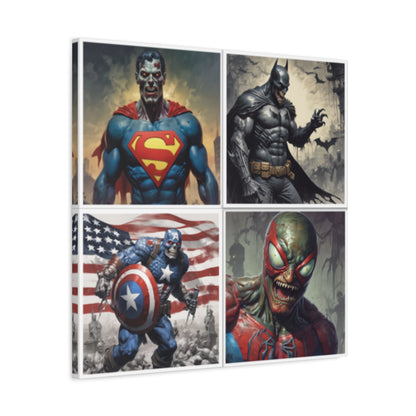 Zombie Heros Canvas Wall Art Print