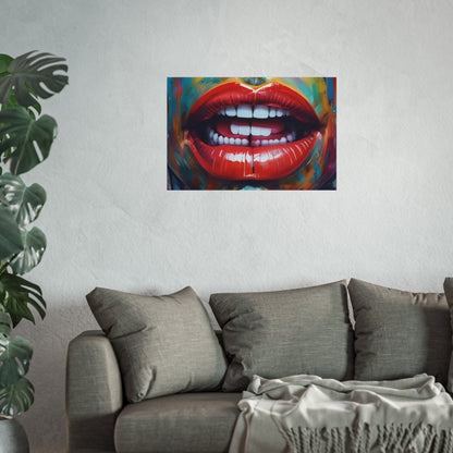 Colorful Pop Art Lip Poster Fine Art Print