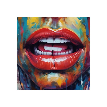 Colorful Pop Art Lip Poster Fine Art Print