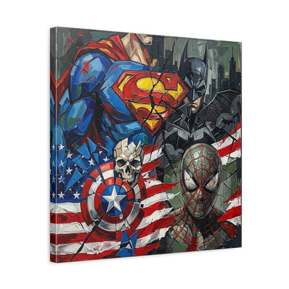 Superhero Abstract Canvas Wall Art Print