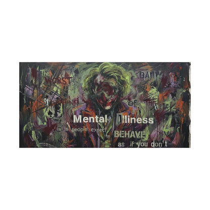 Joker Mental Health Abstract Canvas Wall Art — Matte Stretched 1.25"