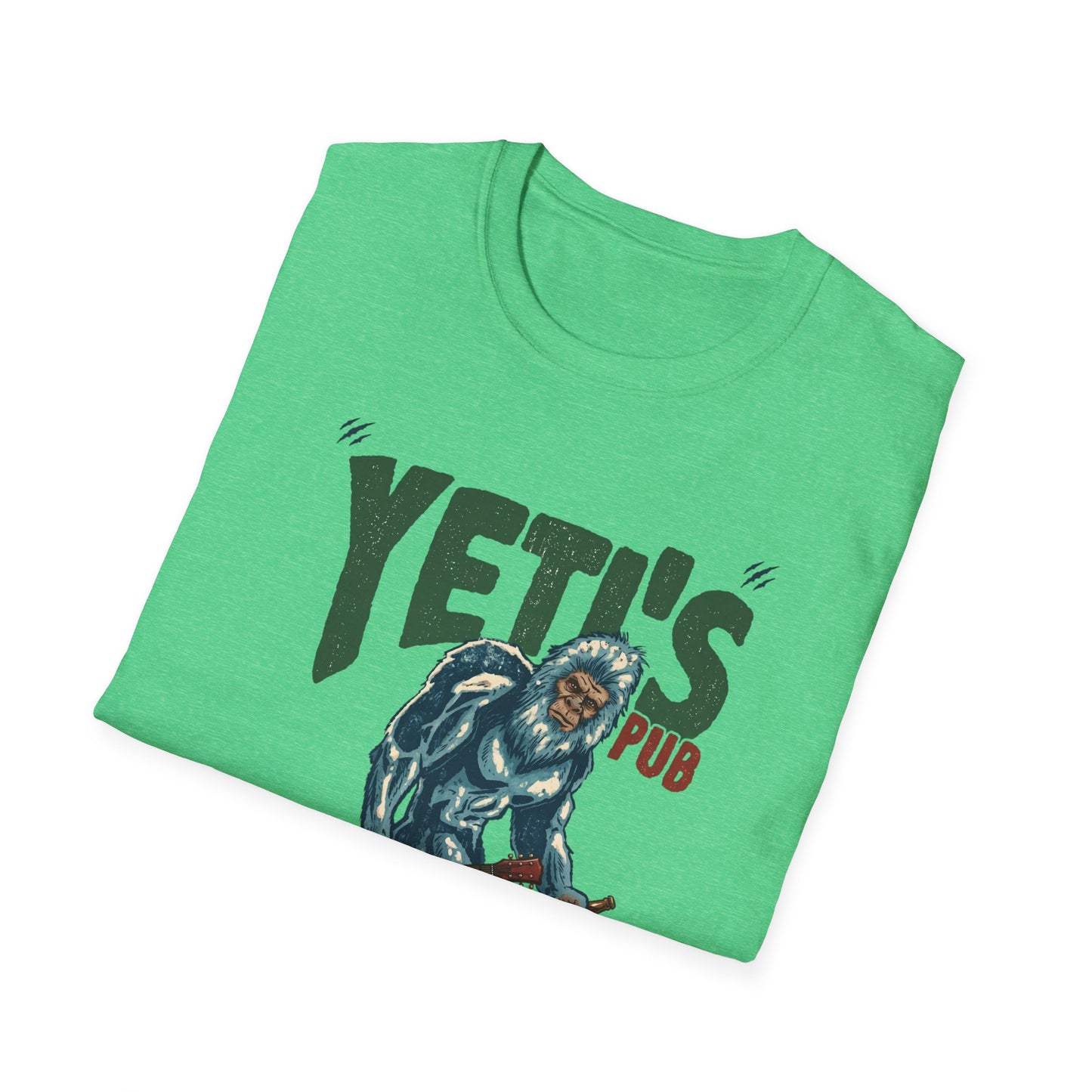 Yeti's Pub Graphic T-Shirt — Vintage Rock Band Snowman Design