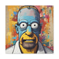 Pop Art Cartoon Canvas Wall Art — Colorful Abstract Character Portrait