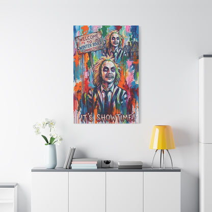 Beetlejuice 'It's Showtime!' Matte Stretched Canvas