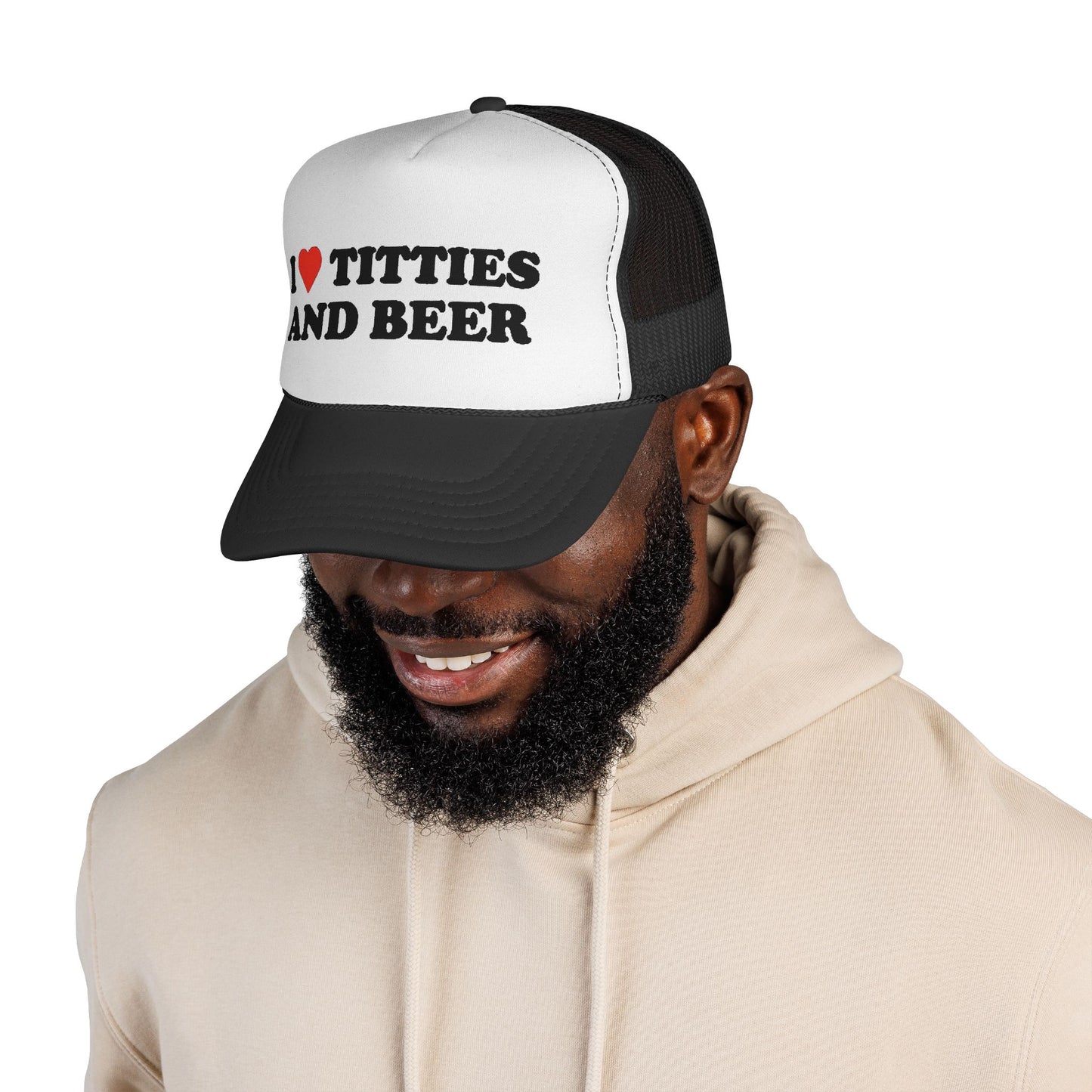 Trucker Hat - "I  Titties and Beer" Funny Novelty Cap