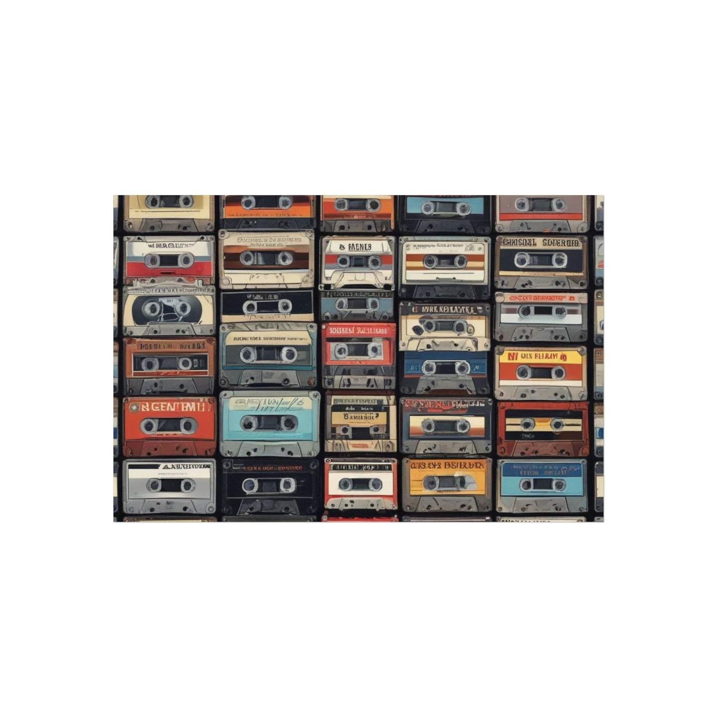 Cassette Tape Collage Fine Art Poster