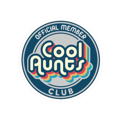 Cool Aunts Club Kiss-Cut Sticker — Retro 'Official Member' Laptop Decal