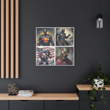 Zombie Heros Canvas Wall Art Print