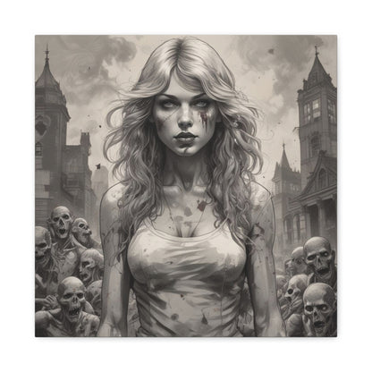 Zombie Swift Matte Canvas Wall Art — Gothic Horror Stretched Canvas