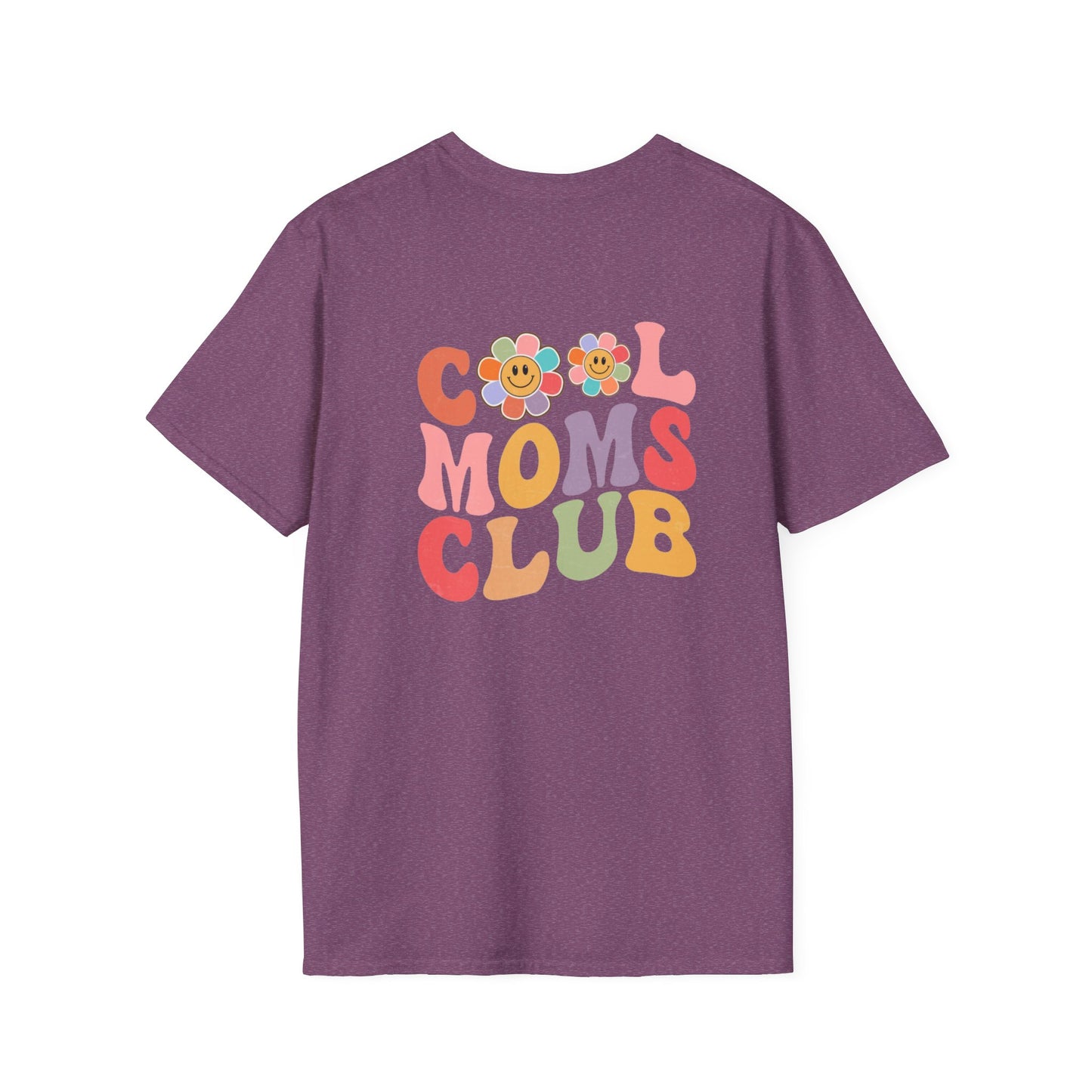 Cool Moms Club T-Shirt — Retro Floral Smiley Tee for Trendy Moms