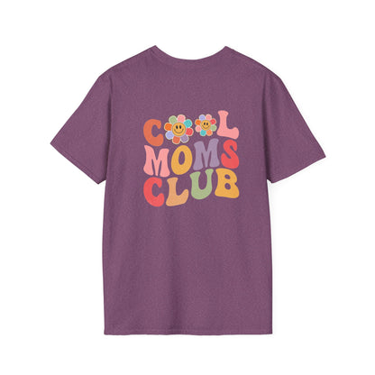 Cool Moms Club T-Shirt — Retro Floral Smiley Tee for Trendy Moms