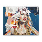 Pop Art Collage Woman Canvas Print — Modern Portrait Wall Art