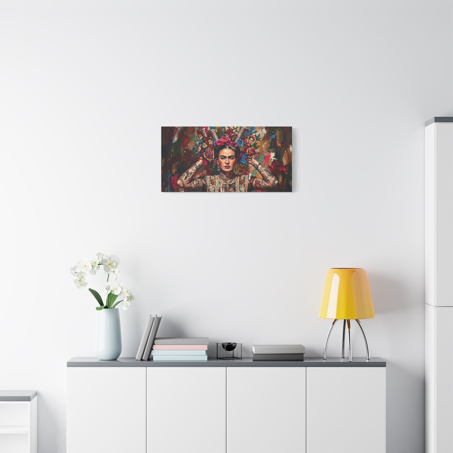Frida Inspired Abstract Canvas Wall Art — Matte Stretched 1.25"