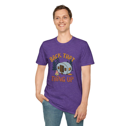 RV Camping T-Shirt — "Back That Thing Up" Retro Camper Graphic Tee