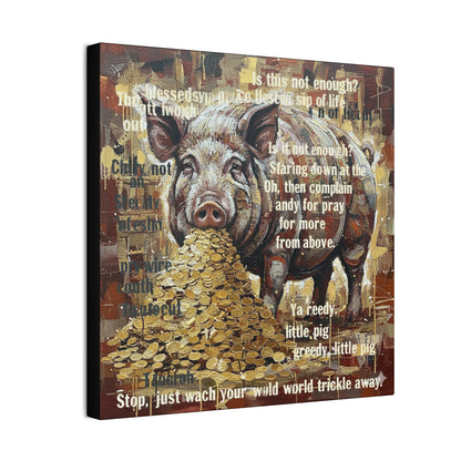 DMB Pig Inspired art - 'Greedy Little Pig' Farmhouse Wall Art