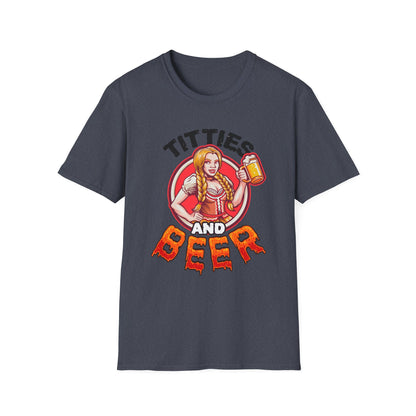 T-Shirt — "Titties and Beer" Oktoberfest Beer Girl Graphic Tee