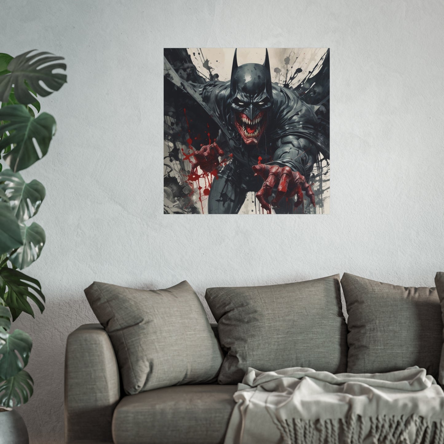 Batman Horror Art Poster Print — Dark Bloody Comic Fine Art Print