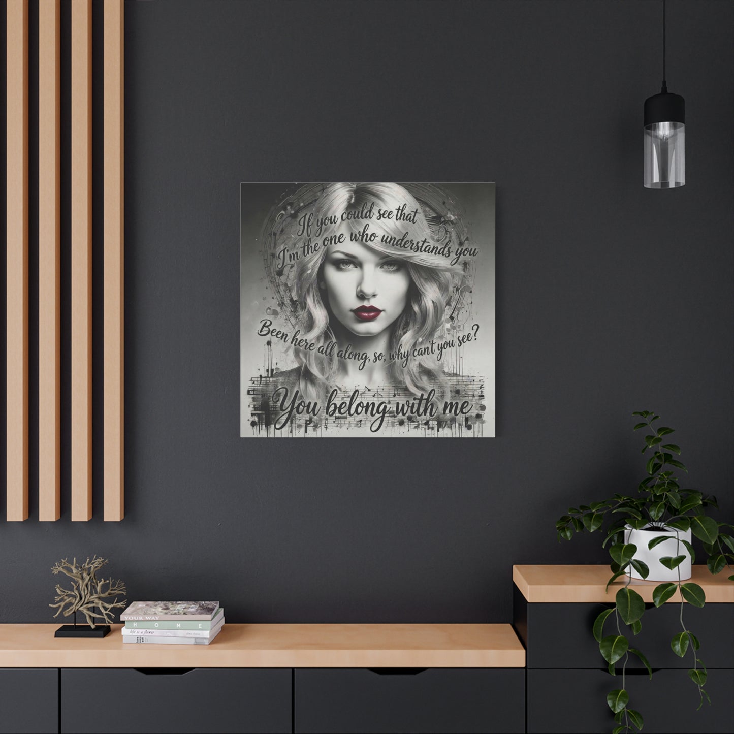 Swift Inspired "You Belong With Me" — Matte Stretched Canvas Wall Art
