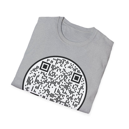 QR Code "Scan Me" T-Shirt — Interactive Novelty Shirt for Events & Gifts