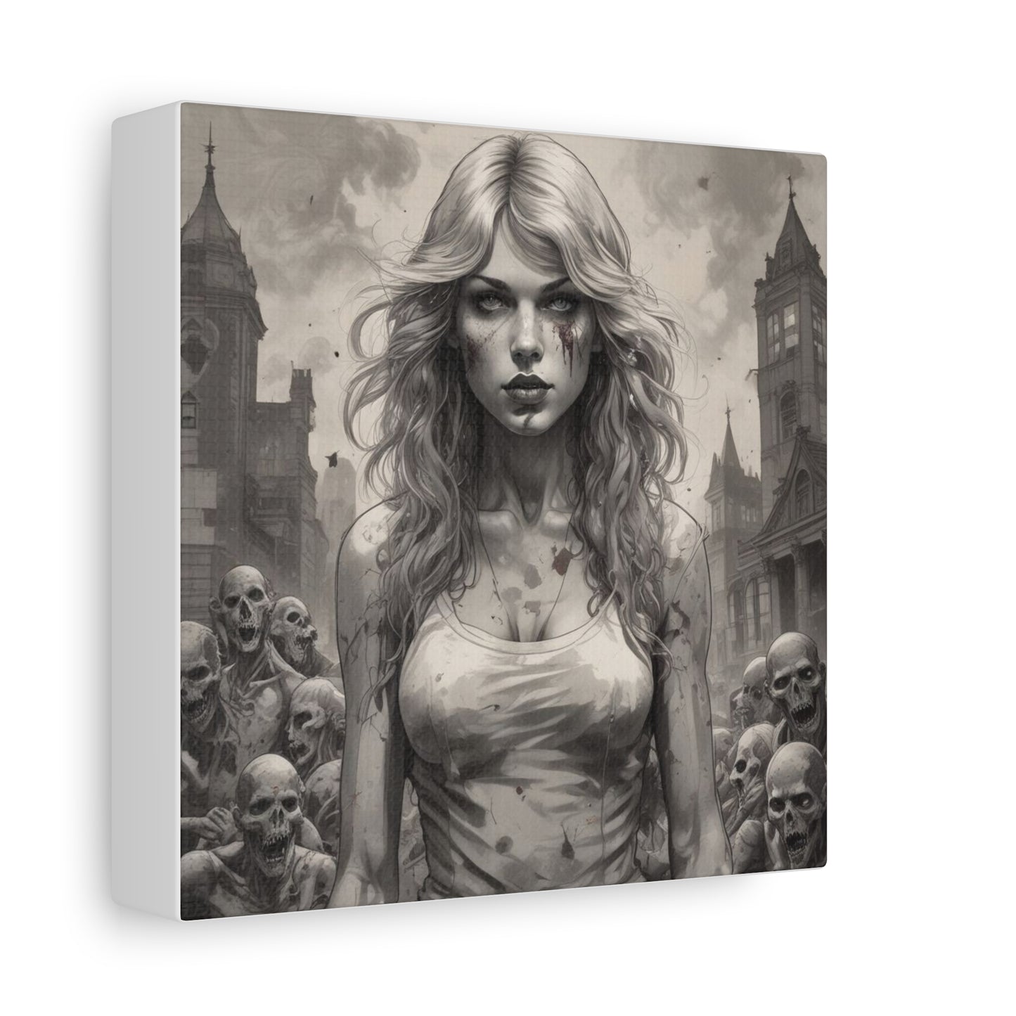 Zombie Swift Matte Canvas Wall Art — Gothic Horror Stretched Canvas
