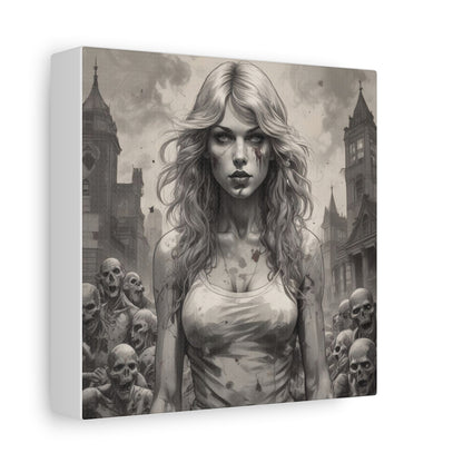 Zombie Swift Matte Canvas Wall Art — Gothic Horror Stretched Canvas