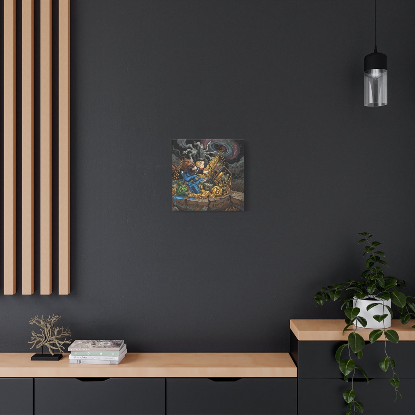 Greed Canvas Wall Art Print