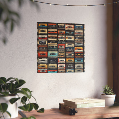 Cassette Tape Collage Fine Art Poster