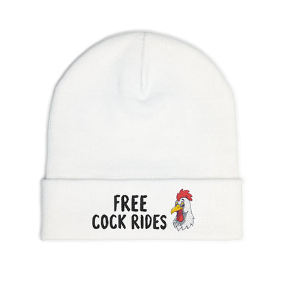 Knit Beanie "Free Cock Rides"