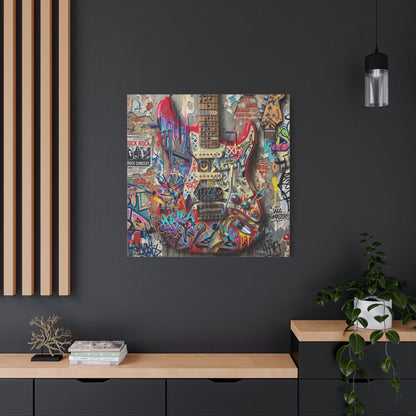 Urban Art Gutair Abstract Canvas Wall Art Print