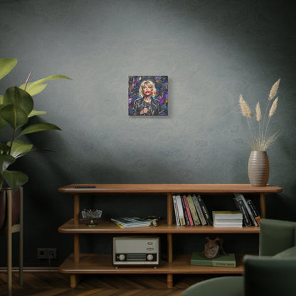 SMEARED THE LIPS Swift Portrait Canvas Art — Matte Stretched Canvas Print