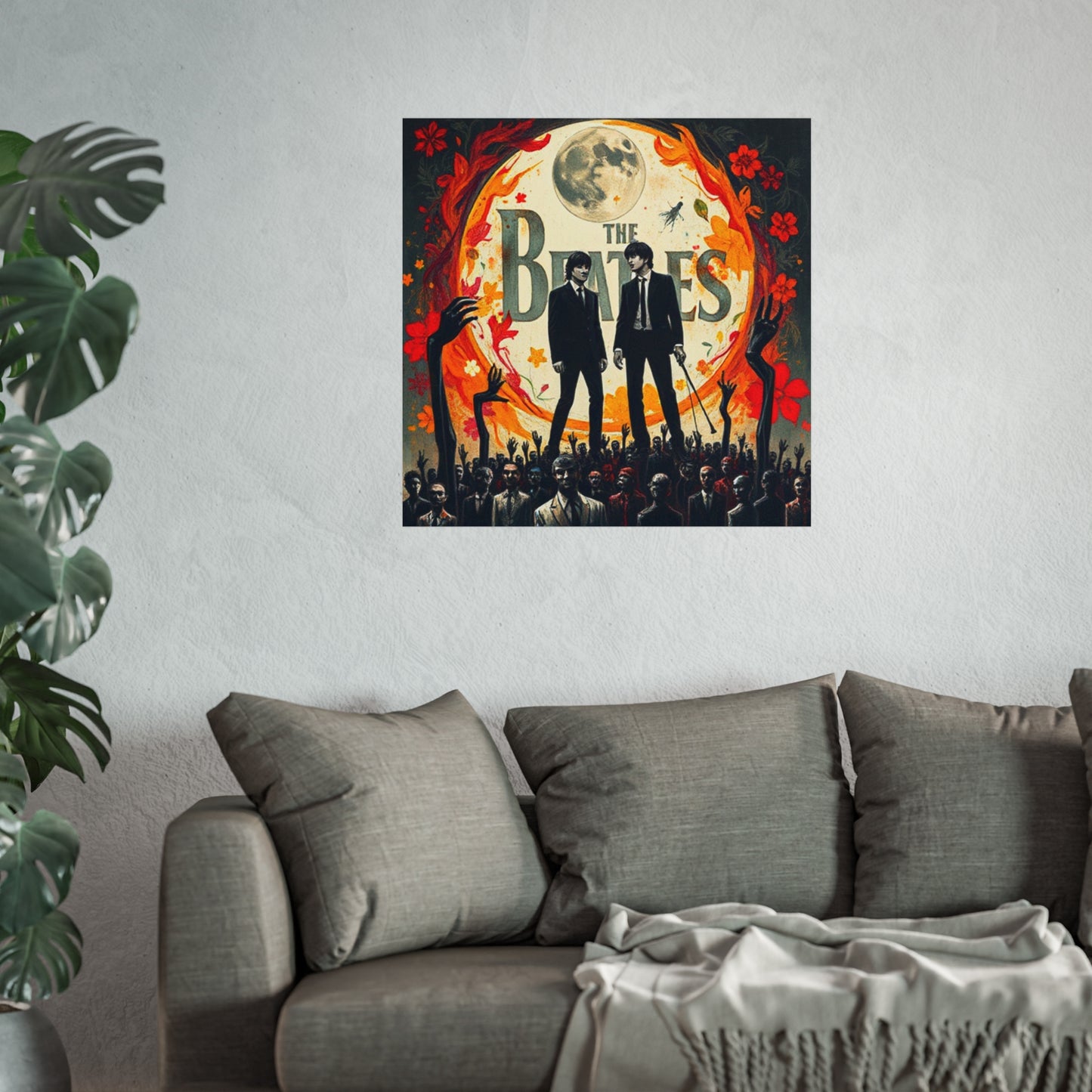 The Beatles Fine Art Poster – Retro Psychedelic Band Print