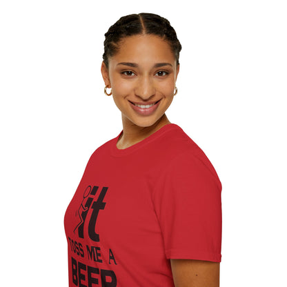 Funny 'Toss Me a Beer' T-Shirt – Beer Toss Party Tee