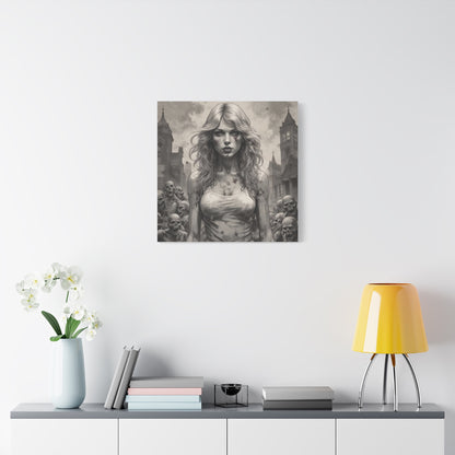 Zombie Swift Matte Canvas Wall Art — Gothic Horror Stretched Canvas