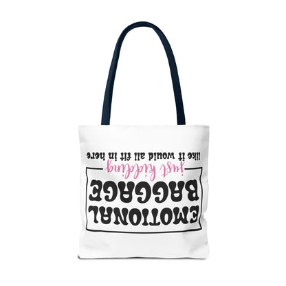 Emotional Baggage Tote Bag — Funny "Emotional Baggage (just kidding)" Reusable Shopper
