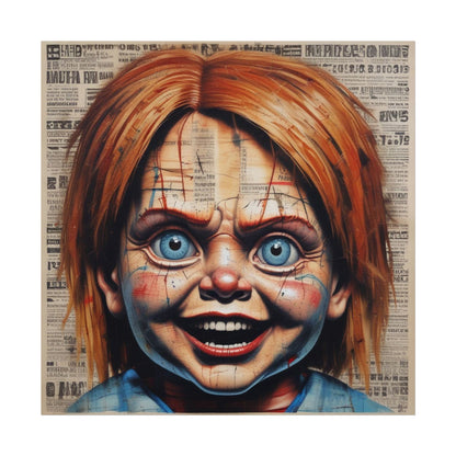 Creepy Chucky Doll Fine Art Poster Print — Chucky-Inspired Horror Wall Art
