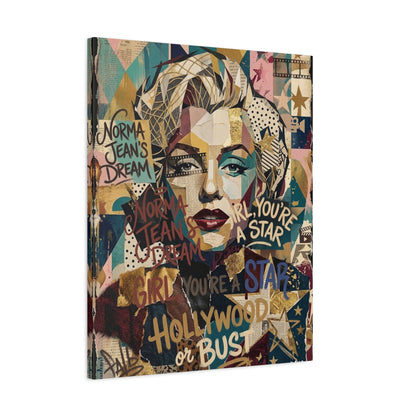 Hollywood Star Portrait Matte Canvas Wall Art, Stretched 1.25"