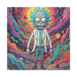 Psychedelic Rick Portal Canvas — Colorful Rick Illustration on Stretched Matte Canvas