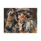 Western Collage Horse & Cowgirl Matte Canvas Wall Art - Stretched 1.25"