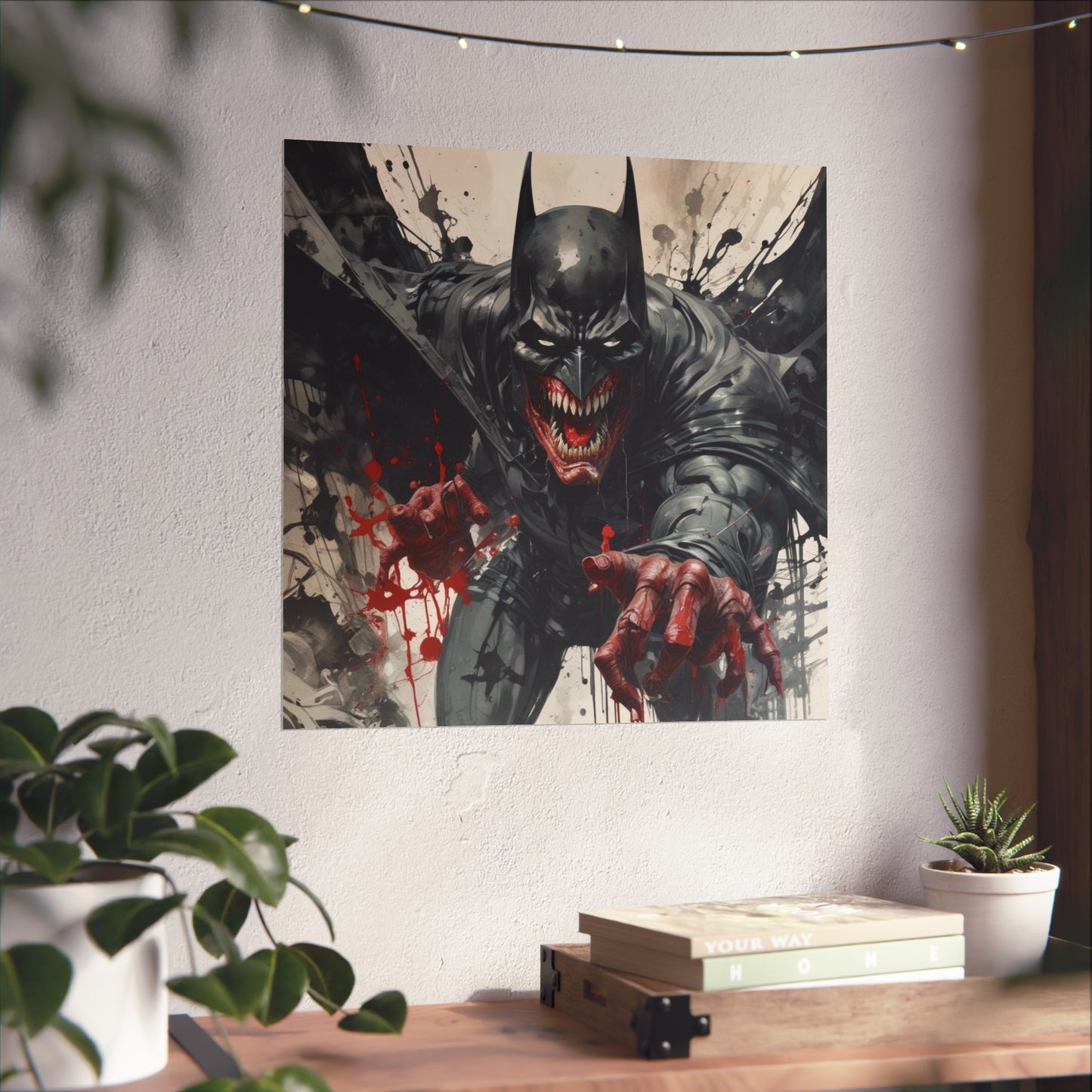 Batman Horror Art Poster Print — Dark Bloody Comic Fine Art Print