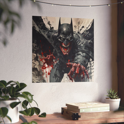 Batman Horror Art Poster Print — Dark Bloody Comic Fine Art Print