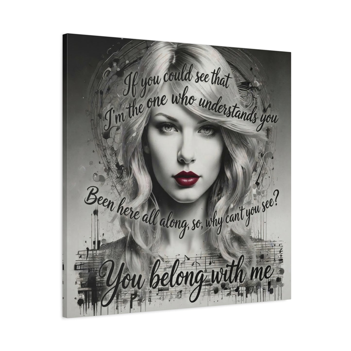 Swift Inspired "You Belong With Me" — Matte Stretched Canvas Wall Art