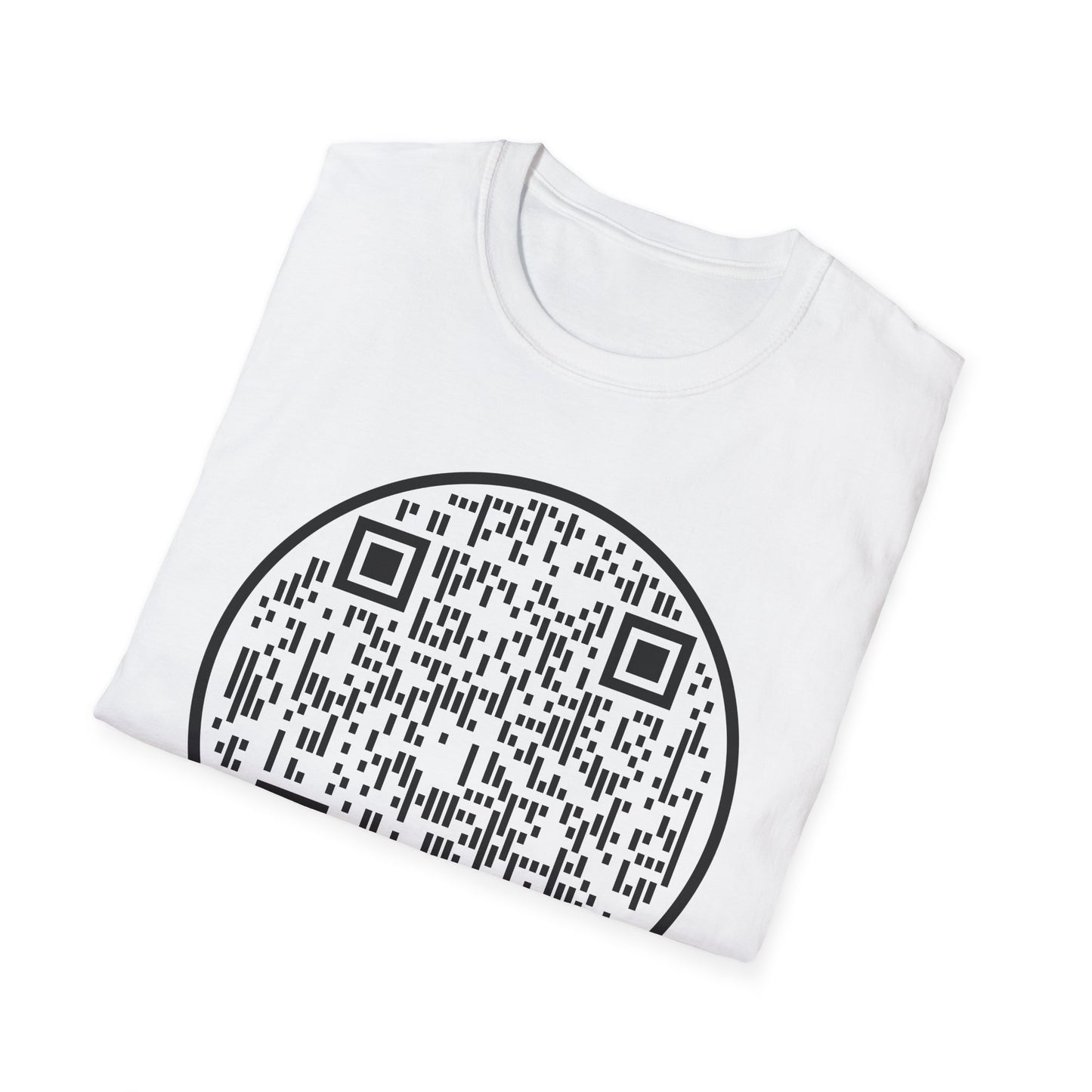 QR Code "Scan Me" T-Shirt — Interactive Novelty Shirt for Events & Gifts