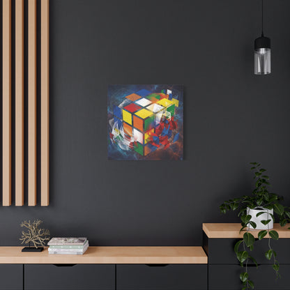 Magic Cube Abstract Canvas Wall Art Print — Matte Stretched Canvas