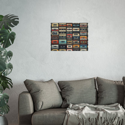 Cassette Tape Collage Fine Art Poster