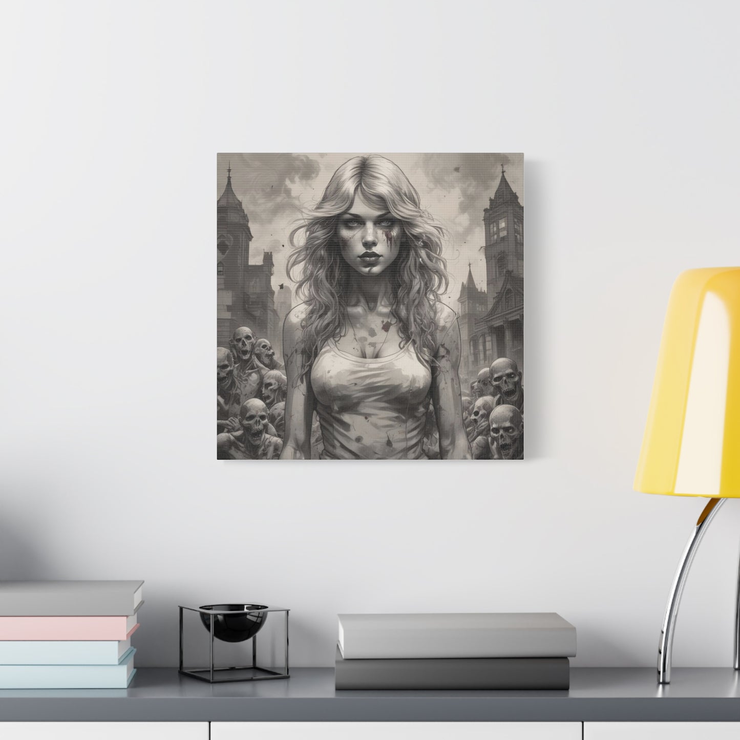 Zombie Swift Matte Canvas Wall Art — Gothic Horror Stretched Canvas
