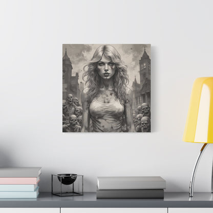 Zombie Swift Matte Canvas Wall Art — Gothic Horror Stretched Canvas