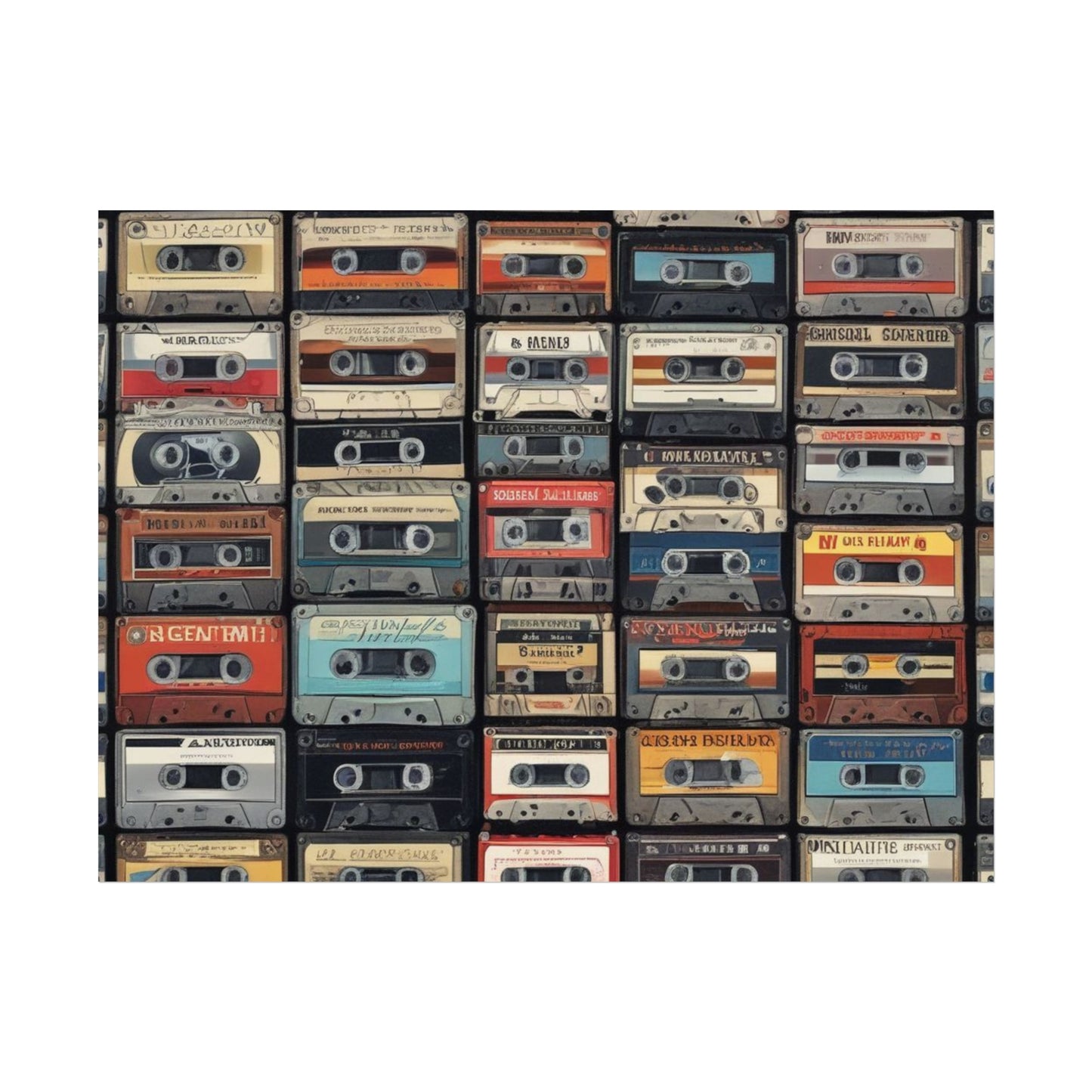 Cassette Tape Collage Fine Art Poster