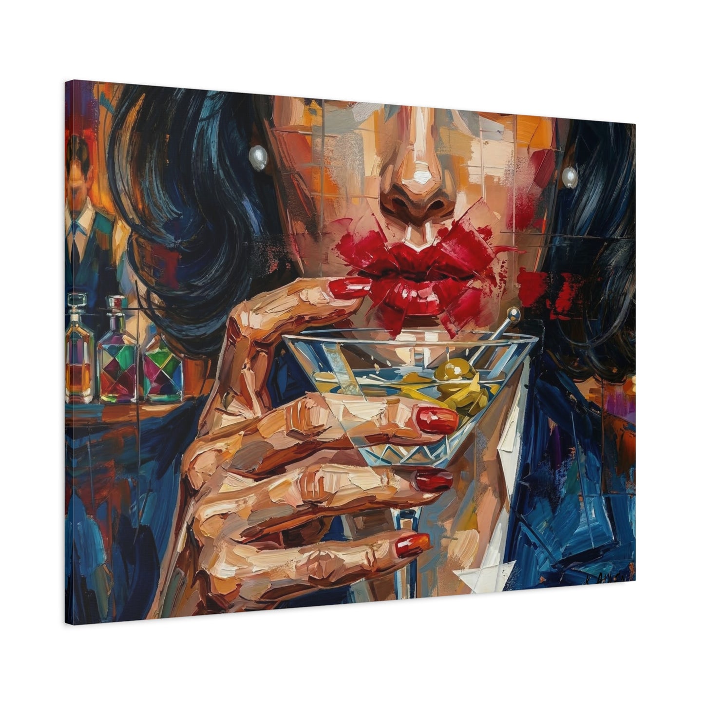 Cocktail Kiss Matte Canvas Wall Art