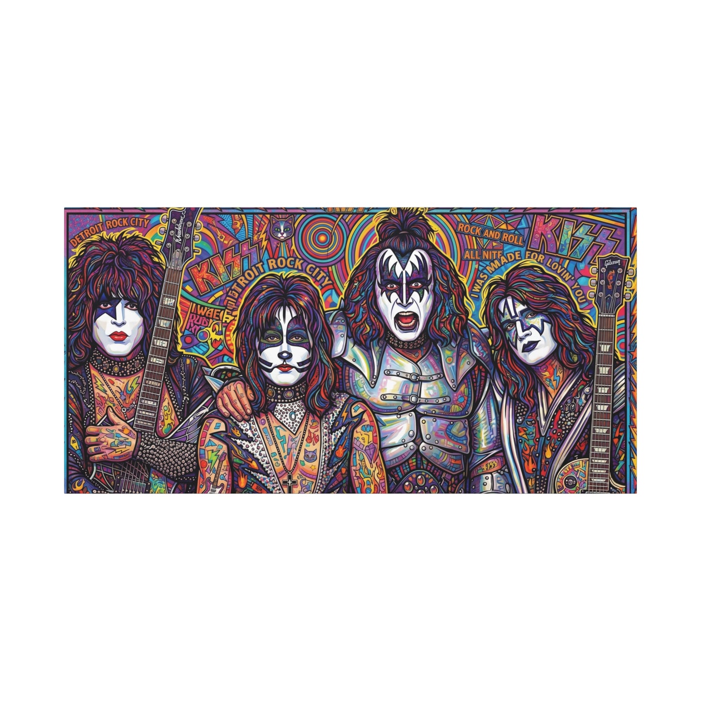 Hottest Band in the Land Abstract Canvas Wall Art — Matte Stretched 1.25"