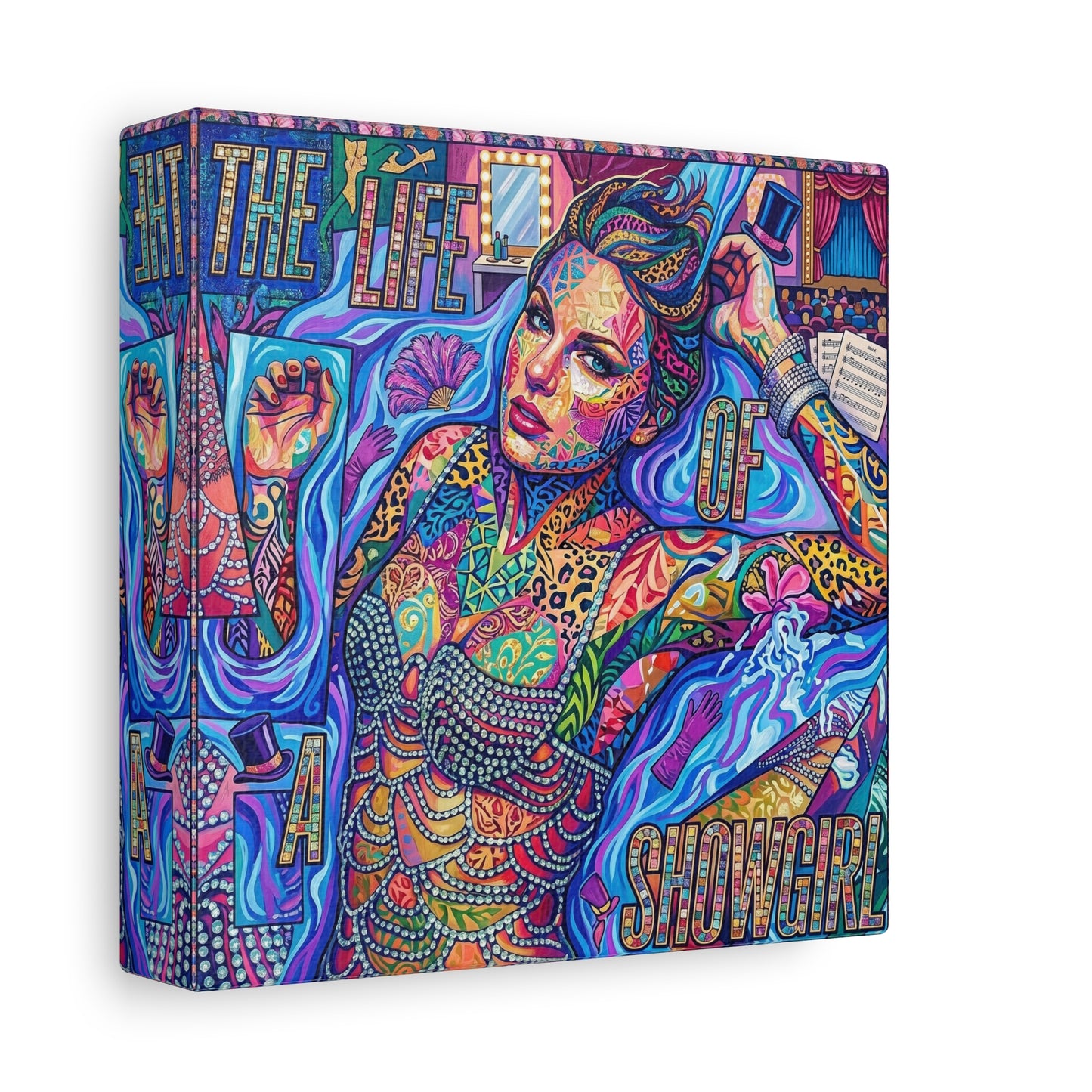 Showgirl Pop Abstract Canvas Wall Art Print